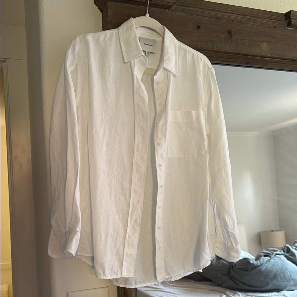 Reformation Andy Button-Up Blouse
